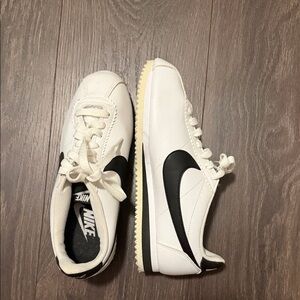 Nike Classic White and Black Cortez Sneakers